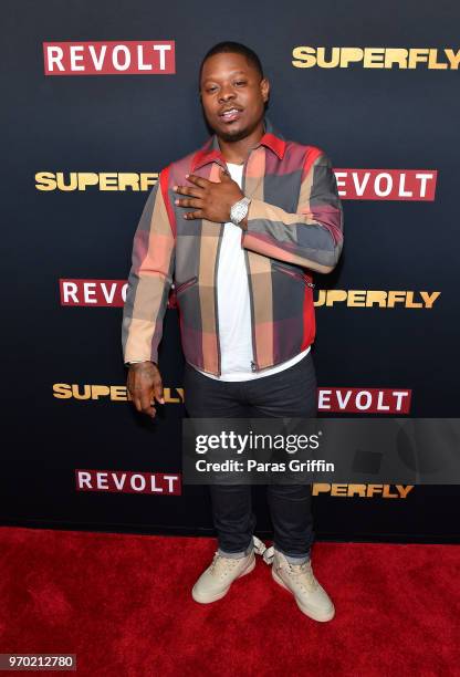 Actor Jason Mitchell attends Sony X Revolt "Superfly" Concert at Center Stage on June 8, 2018 in Atlanta, Georgia.