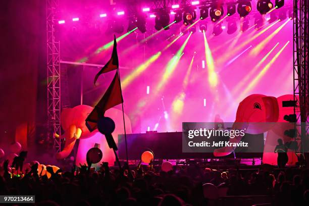 Bassnectar performs on Which Stage during day 2 of the 2018 Bonnaroo Arts And Music Festival on June 8, 2018 in Manchester, Tennessee.