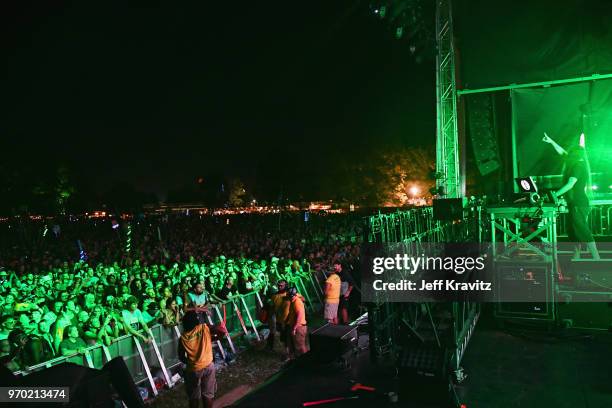 Bassnectar performs on Which Stage during day 2 of the 2018 Bonnaroo Arts And Music Festival on June 8, 2018 in Manchester, Tennessee.