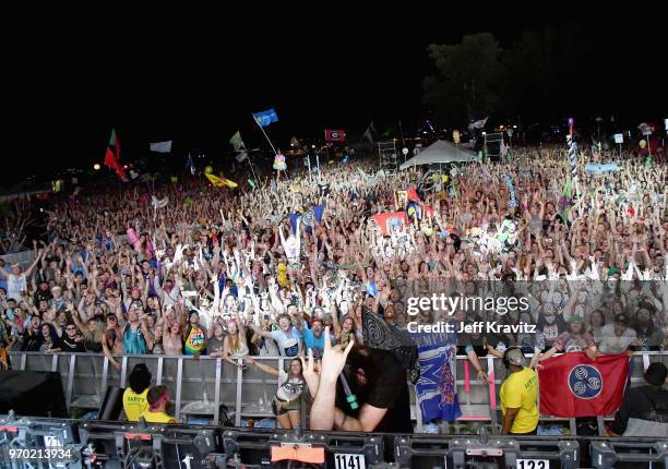 Bassnectar performs on Which Stage during day 2 of the 2018 Bonnaroo Arts And Music Festival on June 8, 2018 in Manchester, Tennessee.