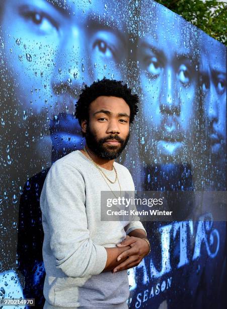Creator/executive producer/writer/director/actor Donald Glover arrives at FX's "Atlanta Robbin' Season" FYC Event at the Saban Media Center on June...