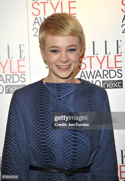 Carey Mulligan attends the ELLE Style Awards 2010 at Grand Connaught Rooms on February 22, 2010 in London, England.