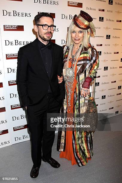 Erdem Moralioglu and Virginia Bates attend the Love Ball London at the Roundhouse on February 23, 2010 in London, England. The event, hosted by...