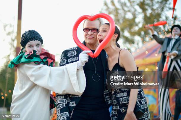 Billy Idol and China Chow attend the Moschino Spring/Summer 19 Menswear and Women's Resort Collection at Los Angeles Equestrian Center on June 8,...
