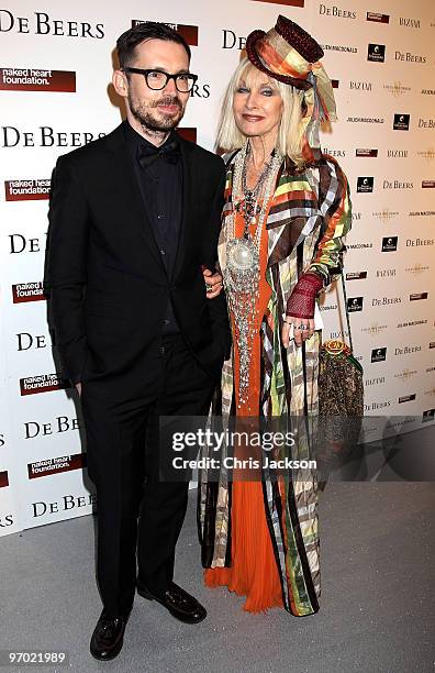 Erdem Moralioglu and Virginia Bates attend the Love Ball London at the Roundhouse on February 23, 2010 in London, England. The event, hosted by...