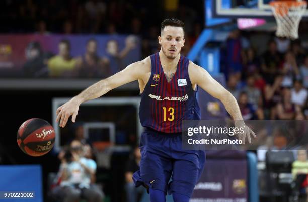 Thomas Heurtel during the match between FC Barcelona and Baskonia corresponding to the semifinals of the Liga Endesa, on 08th June in Barcelona,...