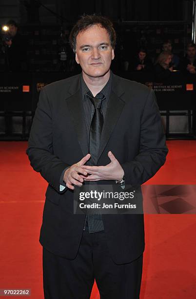 Director Quentin Tarantino attends the Orange British Academy Film Awards 2010 at the Royal Opera House on February 21, 2010 in London, England.