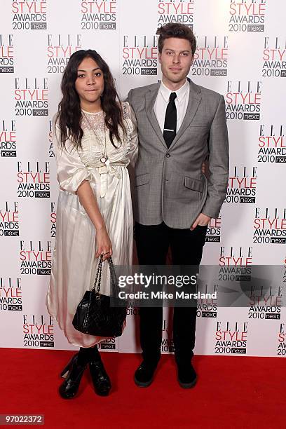 Rick Edwards and Miquita Oliver arrive for the ELLE Style Awards 2010 at the Grand Connaught Rooms on February 22, 2010 in London, England.