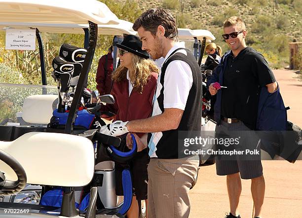 Actor Dave Annable golfs at Oakley's "Learn To Ride" Golf at Silverleaf on February 23, 2010 in Scottsdale, Arizona.