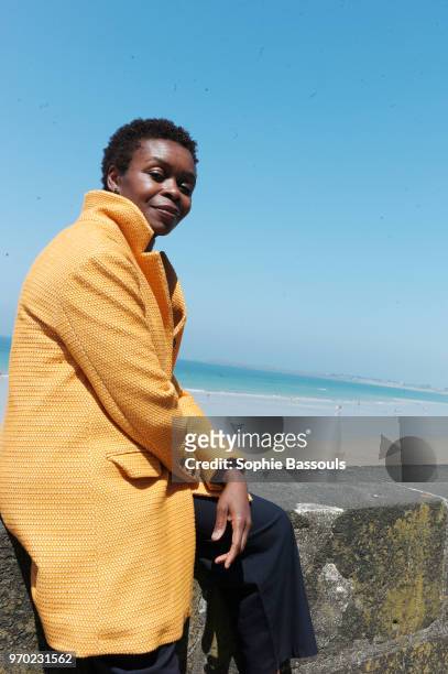 Bebey Kidi, Ecrivain et journaliste française, d’origine camerounaise, participe au Festival Etonnants Voyageurs à Saint-Malo, France, 19 Mai 2018