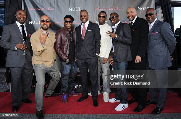 Bright & Cook's Wendel White, Producer/Host Kenny Burns, Recording Artist Raheem Devaughn, B&C Bobby Joseph, Recording Artist Fabolous, Moët's Keith...