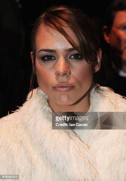 Billie Piper attends the Wintle show at the BFC Show space as part of London Fashion Week Autumn/Winter 2010 on February 24, 2010 in London, England.