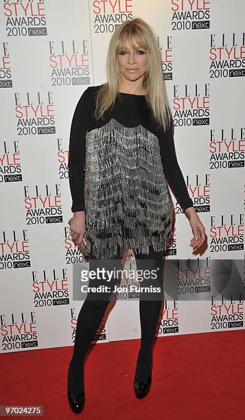 Jo Wood attends the ELLE Style Awards 2010 at Grand Connaught Rooms on February 22, 2010 in London, England.