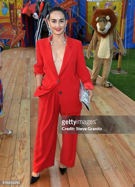 Ana de la Reguera arrives at the Moschino Spring/Summer 19 Menswear And Women's Resort Collection at Los Angeles Equestrian Center on June 8, 2018 in...