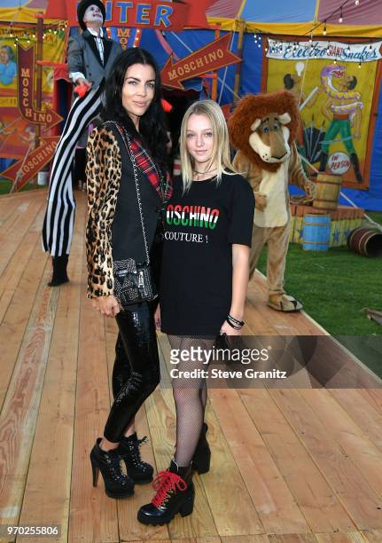 Liberty Ross arrives at the Moschino Spring/Summer 19 Menswear And Women's Resort Collection at Los Angeles Equestrian Center on June 8, 2018 in...