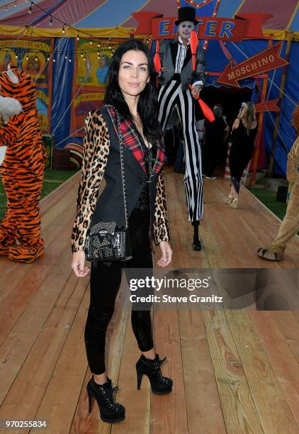 Liberty Ross arrives at the Moschino Spring/Summer 19 Menswear And Women's Resort Collection at Los Angeles Equestrian Center on June 8, 2018 in...