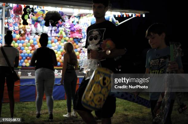 People at a small community carnaval, in Wyndmoor, PA, just outside Philadelphia, on June 8, 2018.