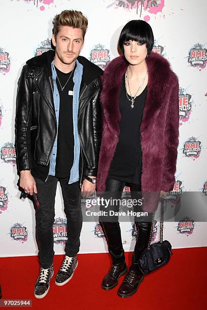 Agyness Deyn and Henry Holland arrive at the Shockwaves NME Awards 2010 held at Brixton Academy on February 24, 2010 in London, England.