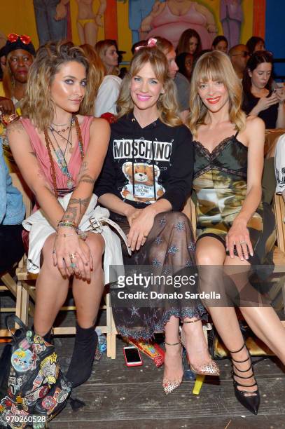 Paris Jackson, January Jones, and Jaime King attend the Moschino Spring/Summer 19 Menswear and Women's Resort Collection at Los Angeles Equestrian...