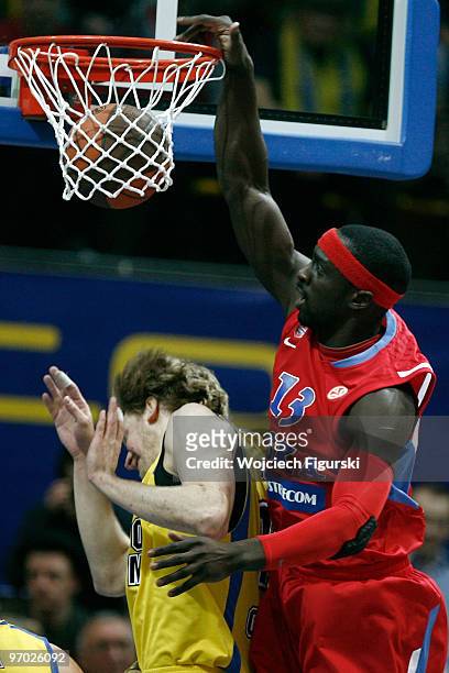 Pops Mensah-Bonsu, #13 of CSKA Moscow in action during the Euroleague Basketball 2009-2010 Last 16 Game 4 between Asseco Prokom Gdynia vs CSKA Moscow...
