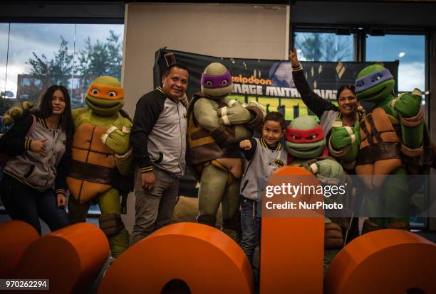 Cosplayers attend the 2018 ComicCon at Corferias in Bogota, Colombia on June 08, 2018. ComicCon Colombia arrives to Bogota as one of the most...