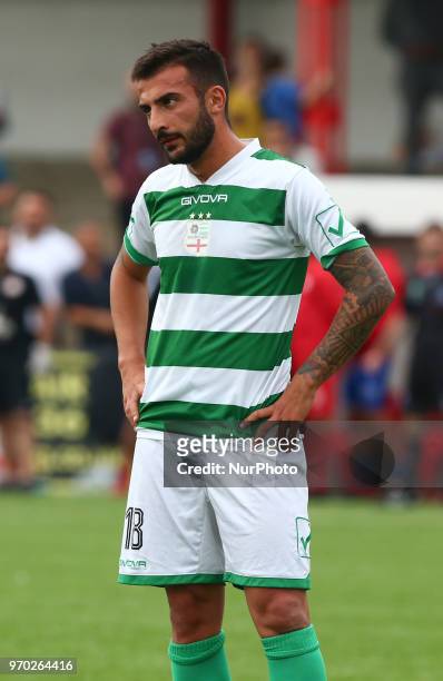 Giulio Valente of Padania during Conifa Paddy Power World Football Cup 2018 Semifinal A between Northern Cyprus v Padania at Colston Avenue Football...