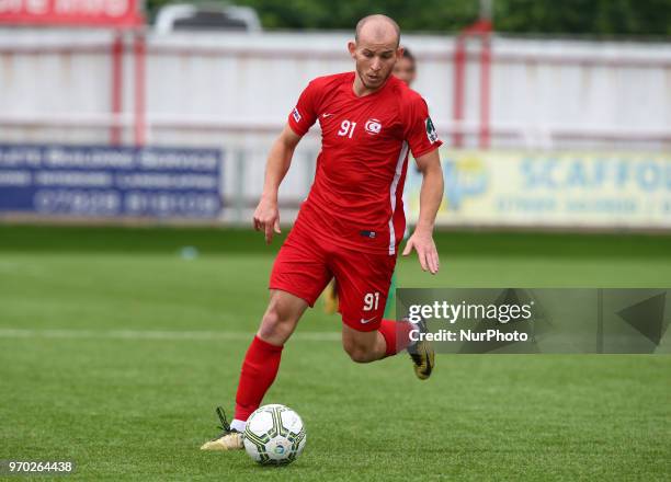 Nal Kaya of Northern Cyprus during Conifa Paddy Power World Football Cup 2018 Semifinal A between Northern Cyprus v Padania at Colston Avenue...