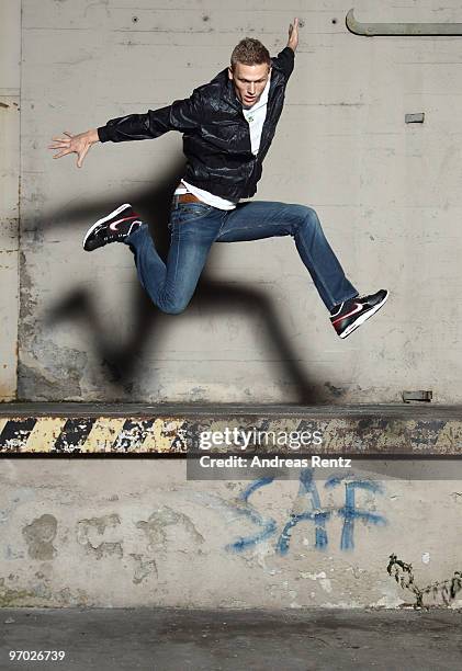 German athlete Pascal Behrenbruch poses during a portrait session on February 22, 2010 in Stuttgart, Germany.