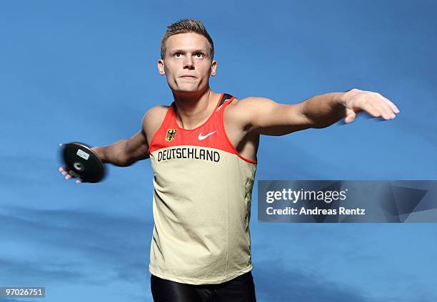 German athlete Pascal Behrenbruch poses during a portrait session on February 22, 2010 in Stuttgart, Germany.