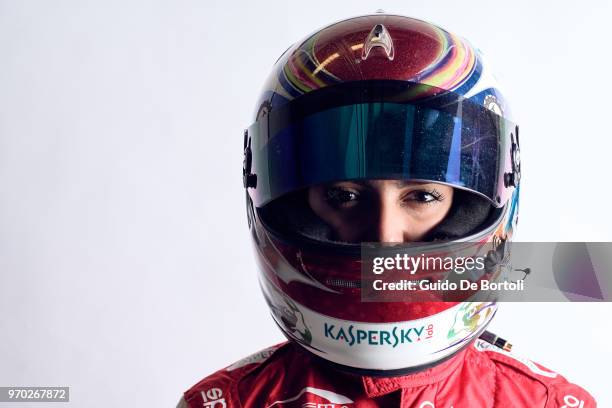 Amna Al Qubaisi, pilot of Abu-Dhabi racing team, is seen prior to the Italian Formula 4 Championship at Autodromo di Monza on May 31, 2018 in Monza,...