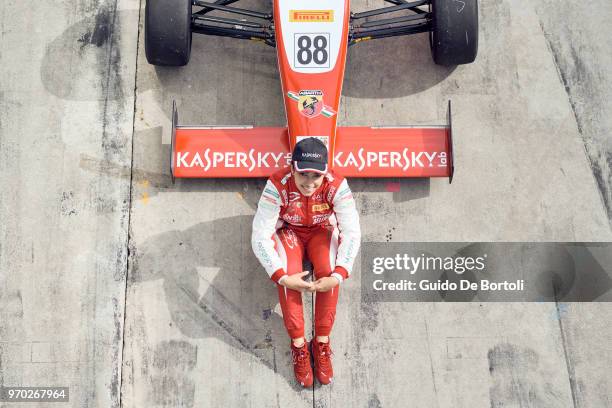 Amna Al Qubaisi, pilot of Abu-Dhabi racing team, is seen prior to the Italian Formula 4 Championship at Autodromo di Monza on May 31, 2018 in Monza,...