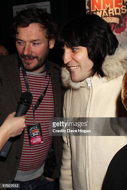 Julian Barratt and Noel Fielding arrive at the Shockwaves NME Awards 2010 held at Brixton Academy on February 24, 2010 in London, England.