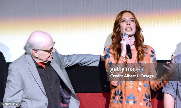 Actor Walter Koenig and actress Chloe Dykstra participate in the Q&A at the 2018 Dances With Films Festival - Premiere Of "Diminuendo" held at TCL...