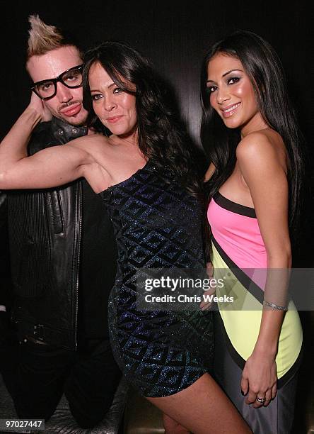 Mikey Minden, Allison Melnick and singer Nicole Scherzinger attend SVEDKA Vodka's "Adult Playground 2033" at Playhouse Hollywood on February 4, 2010...