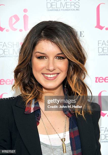 Actress Shenae Grimes attends L.e.i.'s First Model Citizen Event at the John Wooden Center on the campus of the University of California Los Angeles...