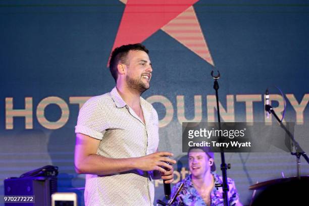 Jackie Lee performs on stage at the Spotify's Hot Country Presents Maggie Rose, Jackie Lee, Craig Campbell and moreat Ole Red During CMA Fest at Ole...