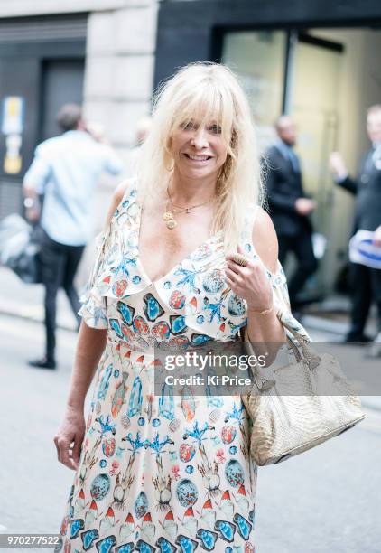 Jo Wood attends the launch party of "Pass on Plastic", a pop up ocean experience that opens From 8-24 June at 20 Beak Street in London, England.