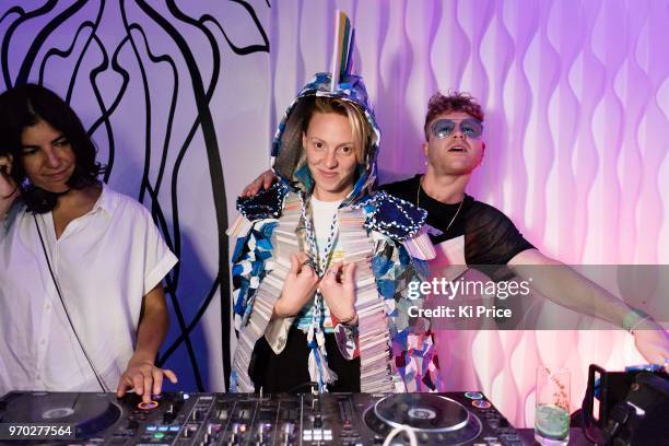 La Roux attends the launch party of "Pass on Plastic", a pop up ocean experience that opens From 8-24 June at 20 Beak Street in London, England.