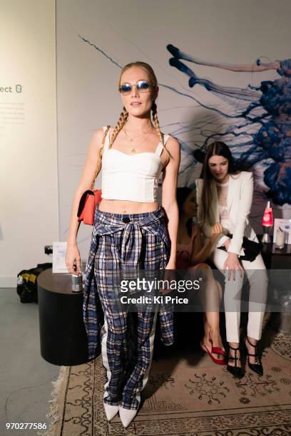 Clara Paget attends the launch party of "Pass on Plastic", a pop up ocean experience that opens From 8-24 June at 20 Beak Street in London, England.