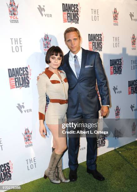 Actress Augie Duke and actor Andre Brooks arrive for the 2018 Dances With Films Festival - Premiere Of "Chasing Bullitt" held at TCL Chinese 6...