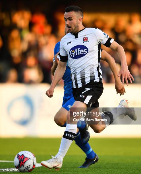 Dundalk , Ireland - 8 June 2018; Michael Duffy of Dundalk in action against Shane Duggan of Limerick during the SSE Airtricity League Premier...