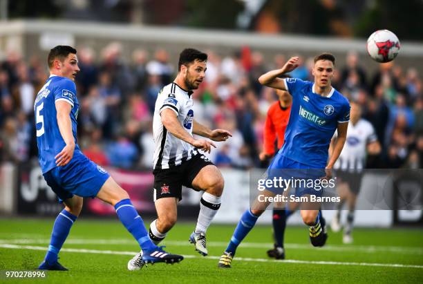 Dundalk , Ireland - 8 June 2018; Patrick Hoban of Dundalk in action against Tony Whitehead of Limerick during the SSE Airtricity League Premier...