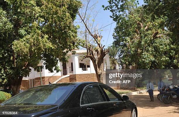 Partial view taken on February 24,2010 of the residence where Niger's deposed president Mamadou Tandja is being held under arrest and not far from...