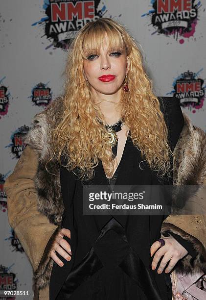 Courtney Love attends the Shockwaves NME Awards 2010 at Brixton Academy on February 24, 2010 in London, England.