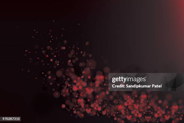 glowing particles background - abstract red background stock illustrations