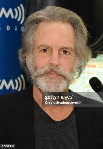 Singer/musician Bob Weir receives a plaque for his support at SIRIUS XM Studio on February 24, 2010 in New York City.