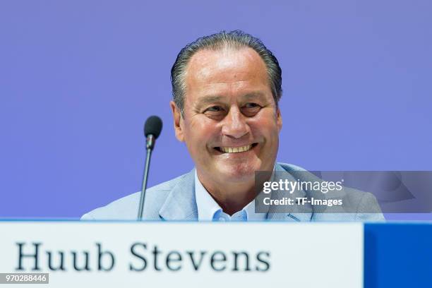 Huub Stevens during the FC Schalke 04 general assembly at Veltins Arena on June 3, 2018 in Gelsenkirchen, Germany.