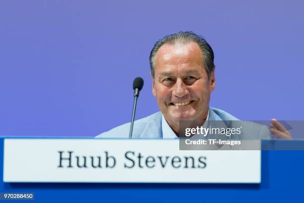 Huub Stevens during the FC Schalke 04 general assembly at Veltins Arena on June 3, 2018 in Gelsenkirchen, Germany.