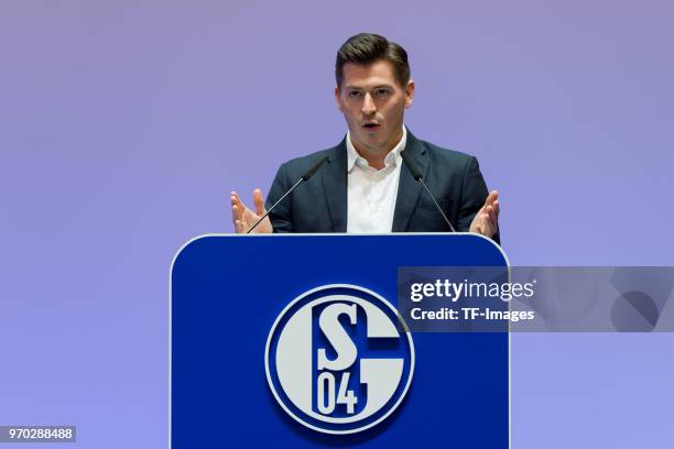 Moritz Doernemann during the FC Schalke 04 general assembly at Veltins Arena on June 3, 2018 in Gelsenkirchen, Germany.