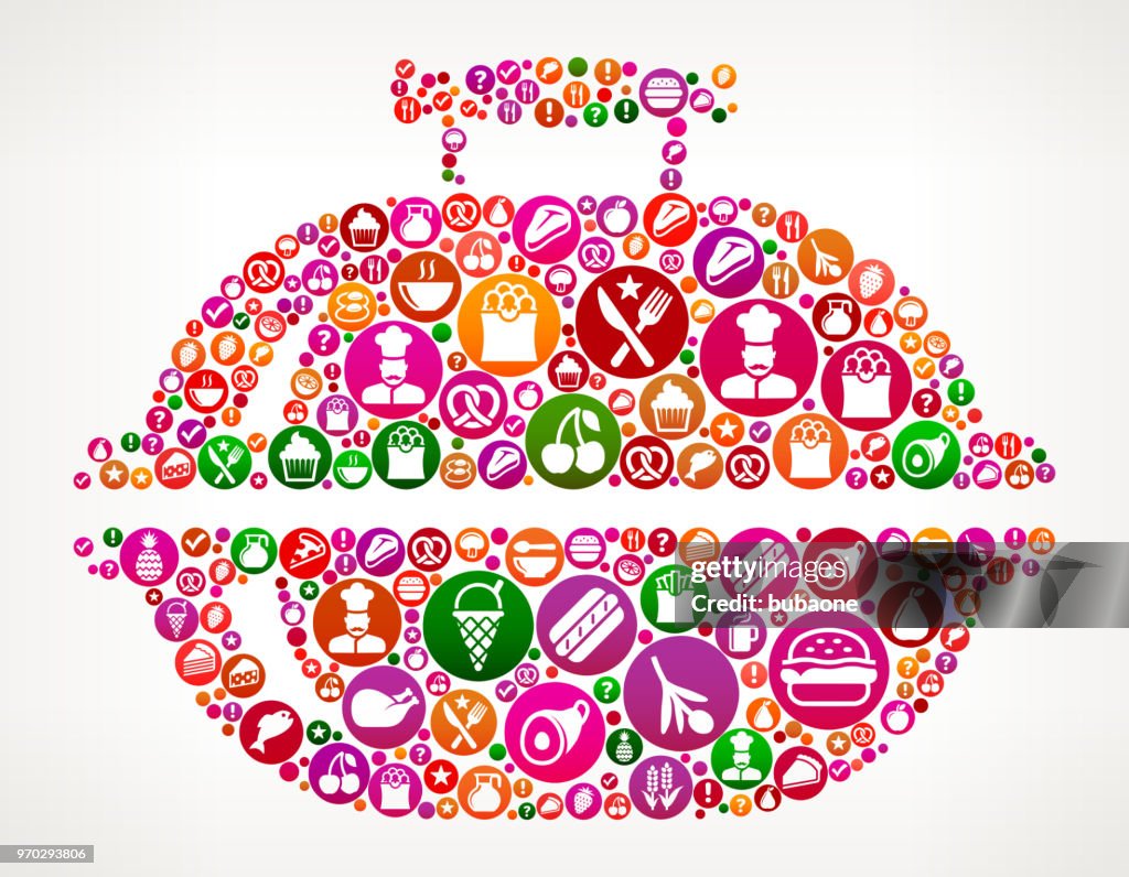 Grill Food and Diet Vector Icon Background